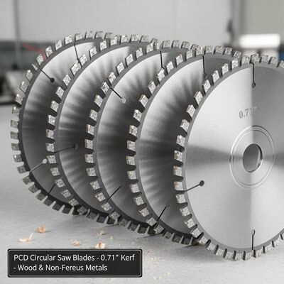quality  High Frequency Welding PCD Circular Saw Blades with Chrome Plated Finish and 0.071 Inches Kerf for Precision Cutting factory