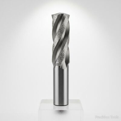 quality  Diamond Milling Cutter with 45 Degrees Helix Angle and Straight Shank for High Precision Cutting in 2-6 Flute Configurations factory