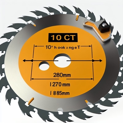 10 Degree Hook Angle TCT Circular Saw Blade 280mm-1825mm