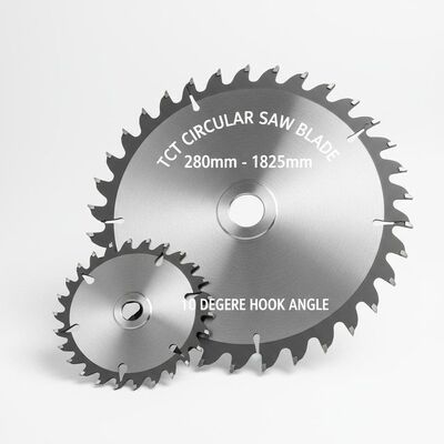 280mm to 1825mm TCT Circular Saw Blade with 10 Degree Hook Angle