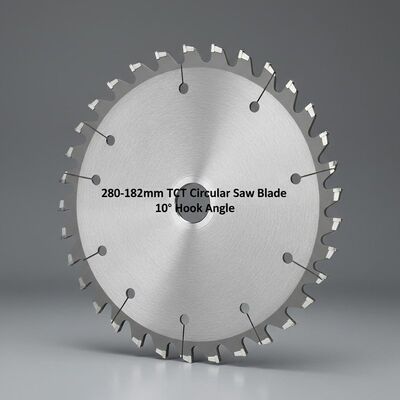 280mm to 1825mm TCT Circular Saw Blade 10 Degree Hook Angle