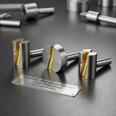 Professional Grade Moulding Router Bits with 1/4 Inch Shank and 2 Flutes for OEM Customization in Woodworking