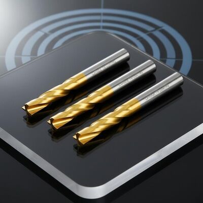 Carbide Material Straight Router Bits with Titanium Nitride Coating for 1/4 Inch Cutting Diameter