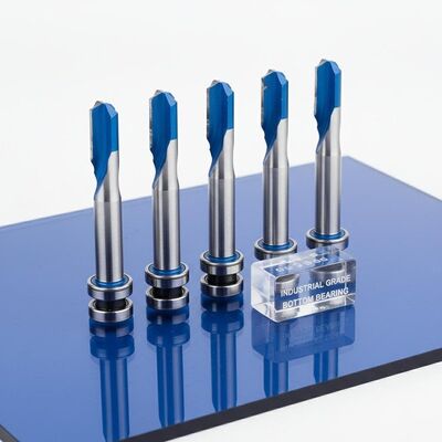 Industrial Grade Bearing Router Bits with Bottom Bearing Placement for Acrylic Plate Applications