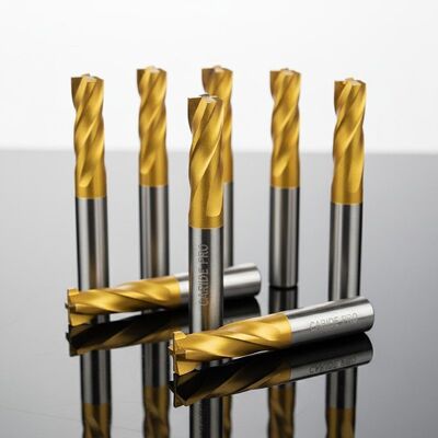 Carbide Straight Router Bits with Titanium Nitride Coating and 1/4 Inch Cutting Diameter for Precision Woodworking