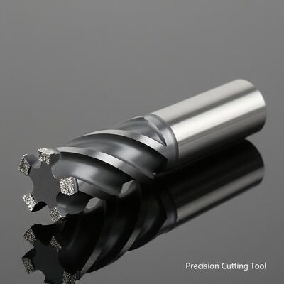 45 Degrees Helix Angle Diamond Milling Cutter with 2-6 Flute Number and Straight Shank Type for Precision Cutting