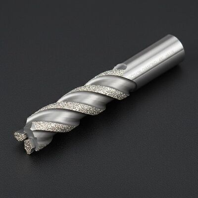 Straight Shank Diamond Milling Cutter with 45 Degrees Helix Angle and 2-6 Flute Number for Precision Cutting