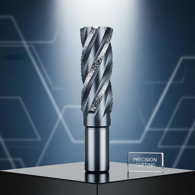 Diamond Milling Cutter with 45 Degrees Helix Angle and 2-6 Flute Number for Precision Cutting in Hard Materials