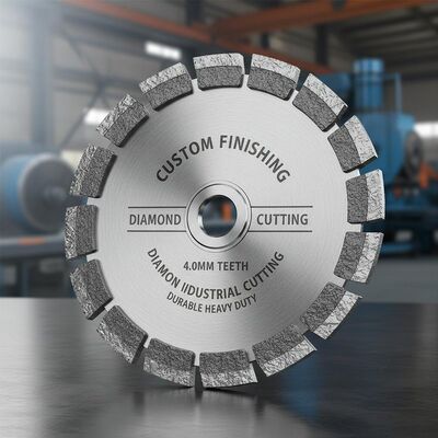 Custom Finishing Diamond Circular Saw Blades with 4.0mm Teeth Width for Durable Heavy Industrial Cutting
